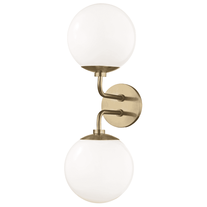 Mitzi Stella 2-Light 20" Wall Sconce in Aged Brass