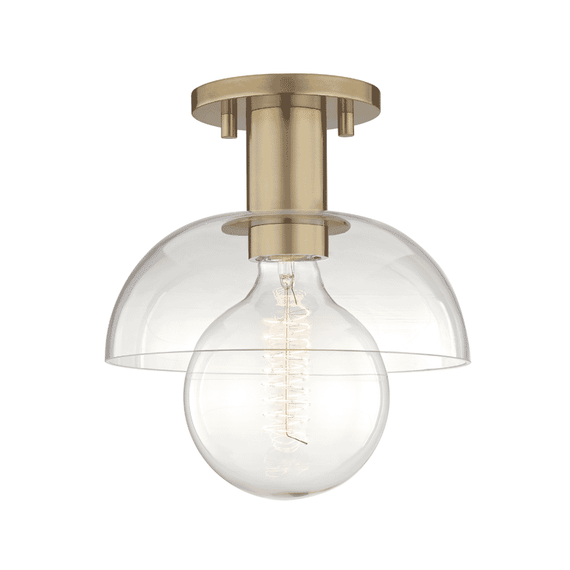 Mitzi Kyla Ceiling Light in Aged Brass