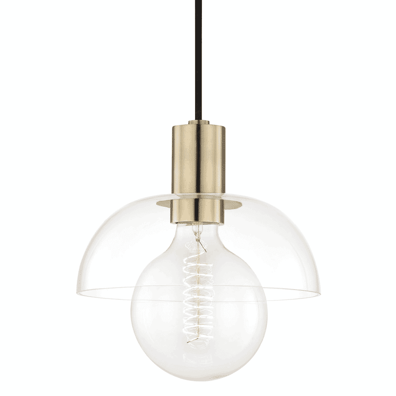 Mitzi Kyla 9" Pendant Light in Aged Brass