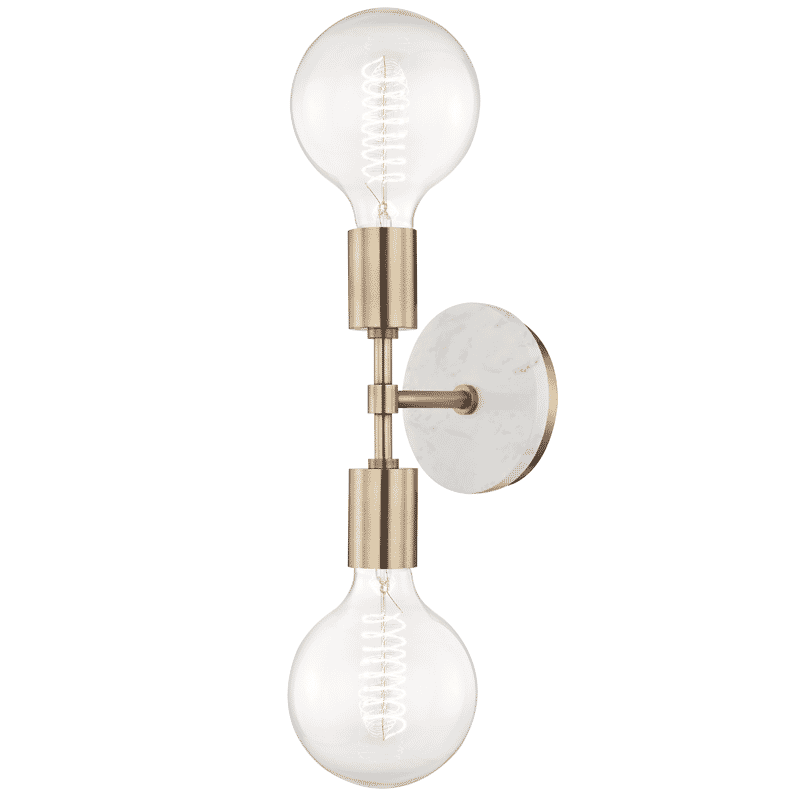 Mitzi Chloe 2-Light 20" Wall Sconce in Aged Brass