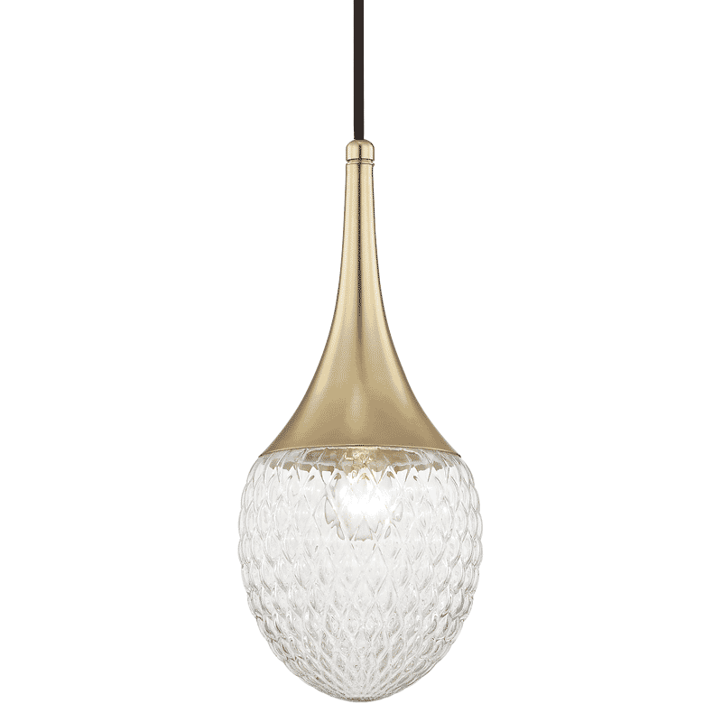 Mitzi Bella 16" Pendant Light in Aged Brass