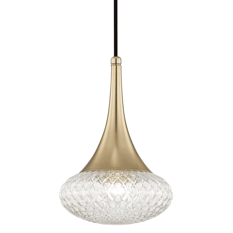 Mitzi Bella 13" Pendant Light in Aged Brass