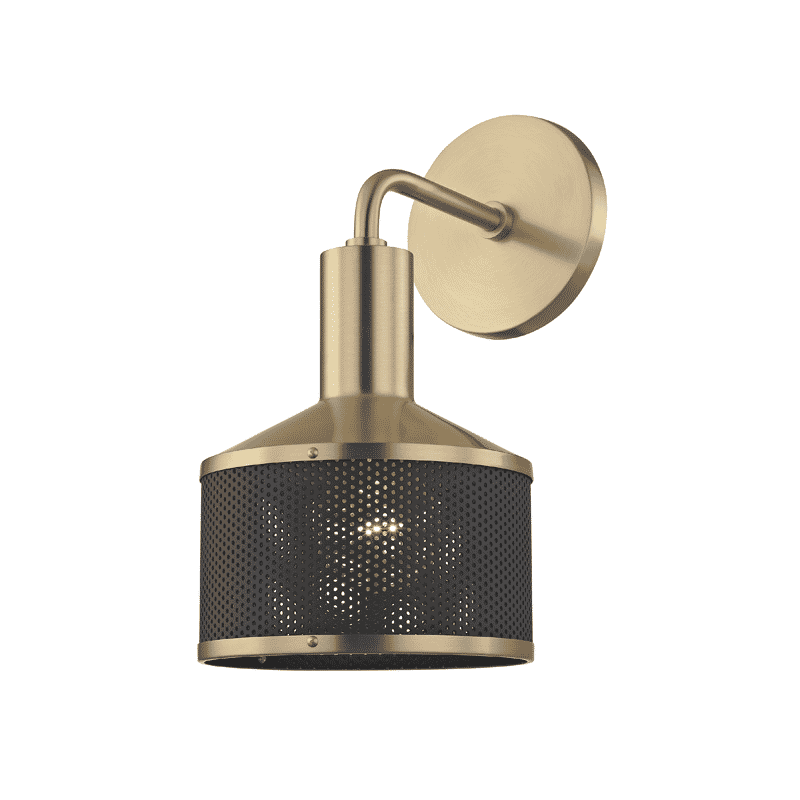 Mitzi Yoko 12" Wall Sconce in Aged Brass and Black