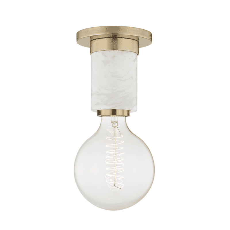 Mitzi Asime Ceiling Light in Aged Brass