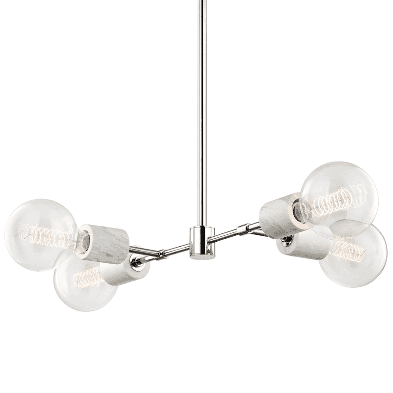 Mitzi Asime 4-Light 9" Pendant Light in Polished Nickel