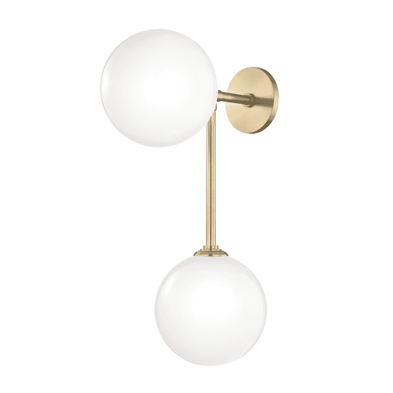 Mitzi Ashleigh 2-Light 22" Wall Sconce in Aged Brass