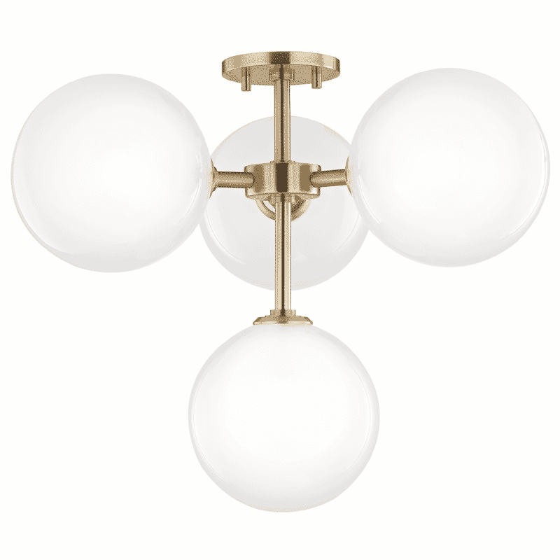 Mitzi Ashleigh 4-Light Ceiling Light in Aged Brass