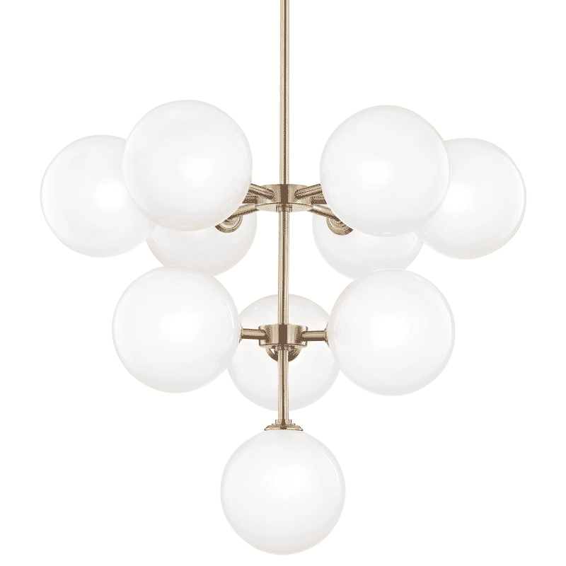 Mitzi Ashleigh 10-Light Chandelier in Aged Brass