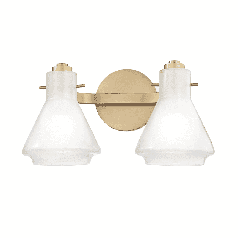 Mitzi Rosie 2-Light 13" Bathroom Vanity Light in Aged Brass