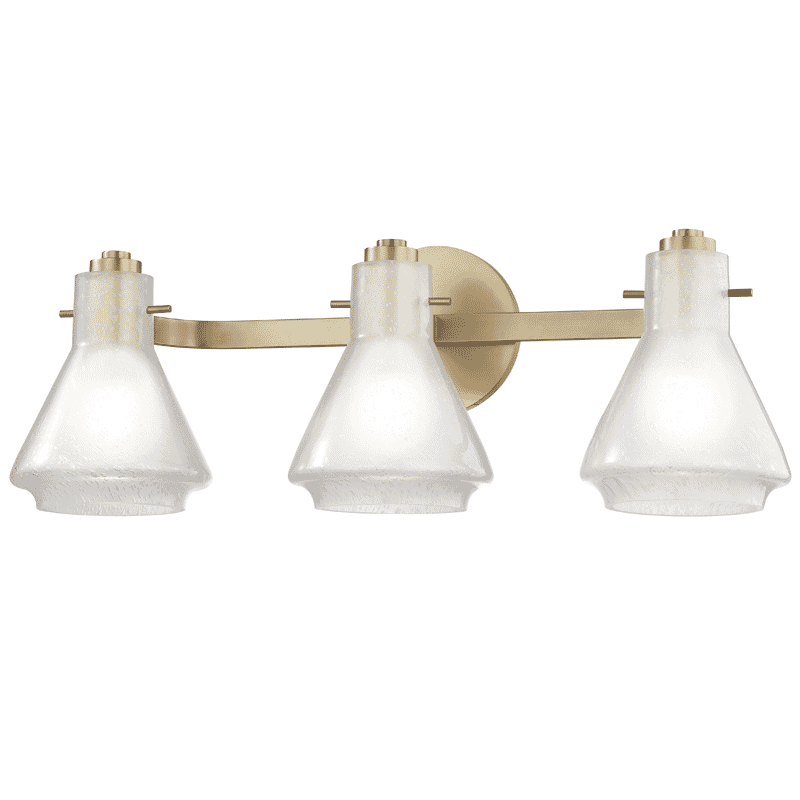 Mitzi Rosie 3-Light 21" Bathroom Vanity Light in Aged Brass