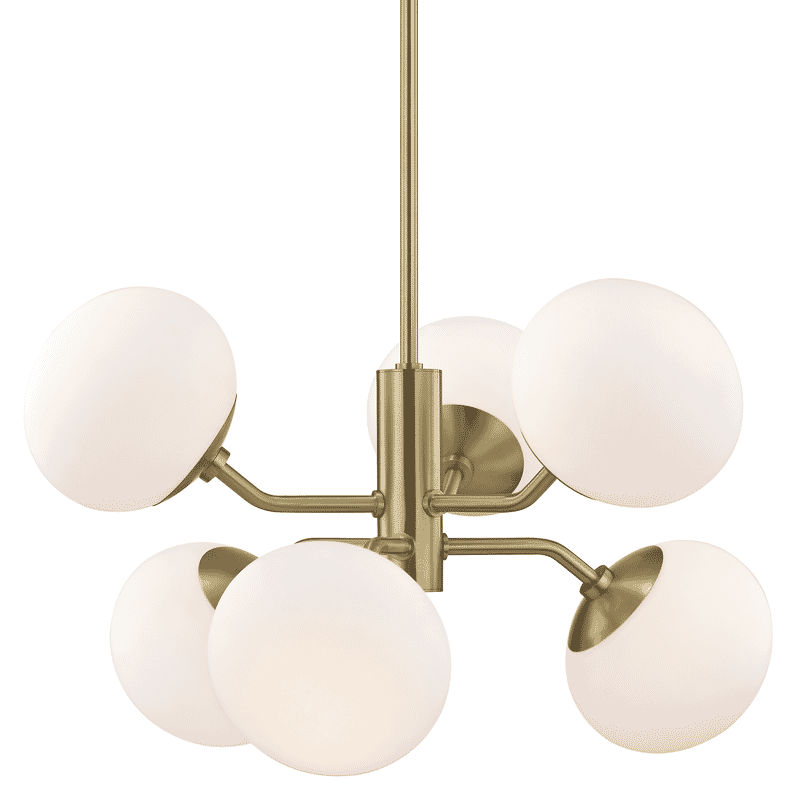 Mitzi Estee 6-Light Chandelier in Aged Brass