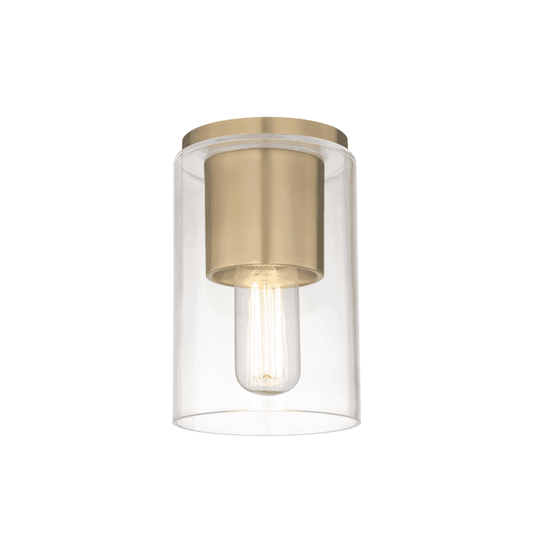 Mitzi Lula Ceiling Light in Aged Brass