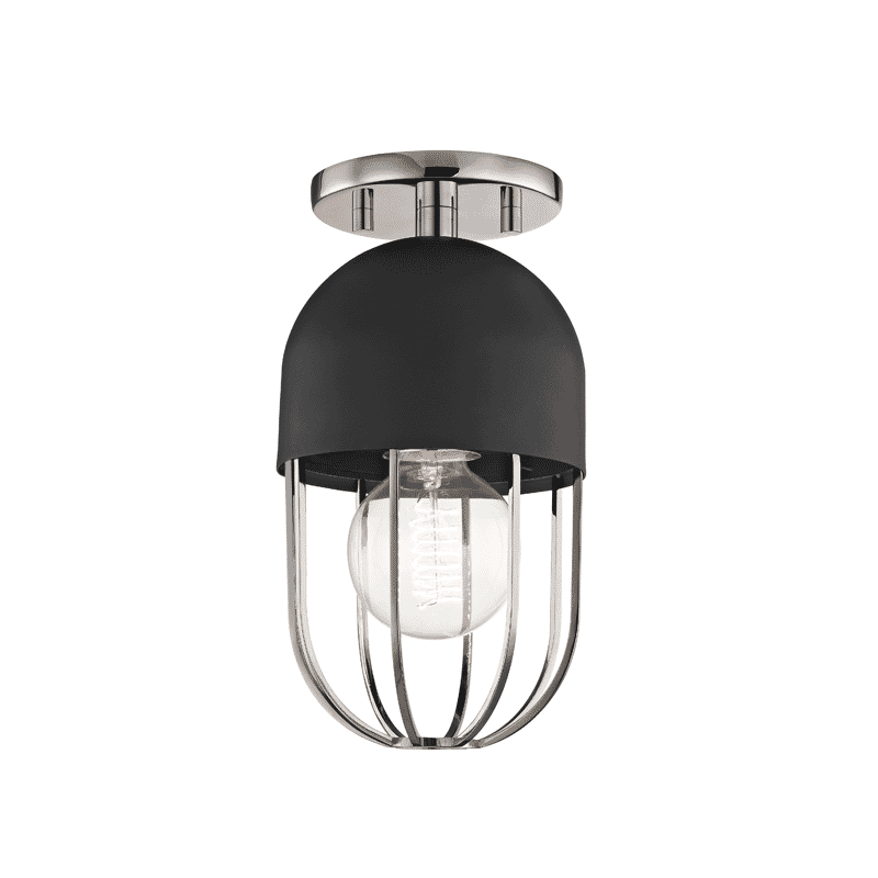 Mitzi Haley Ceiling Light in Polished Nickel and Black