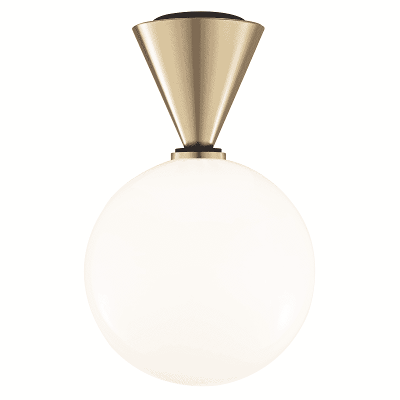 Mitzi Piper Ceiling Light in Aged Brass and Black