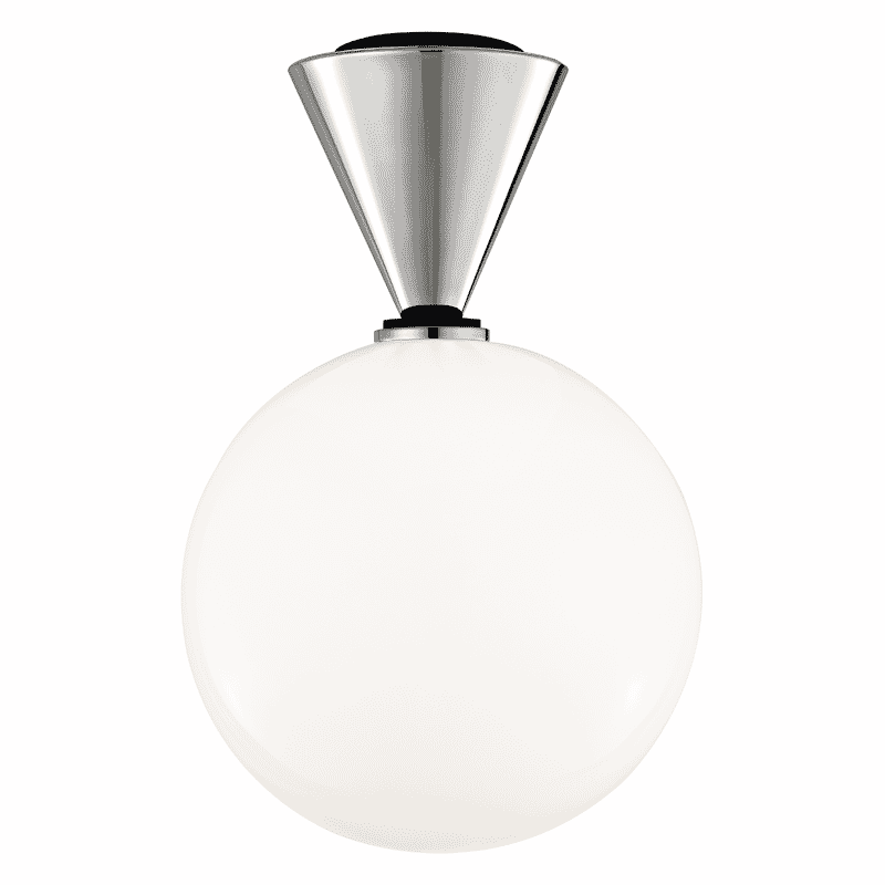 Mitzi Piper Ceiling Light in Polished Nickel and Black