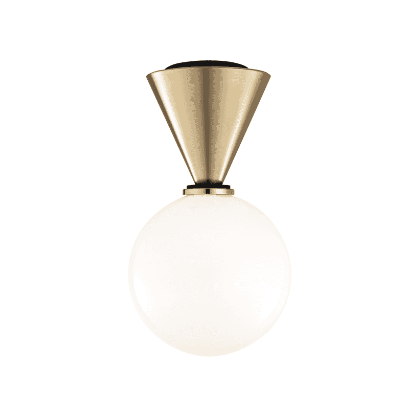 Mitzi Piper Ceiling Light in Aged Brass and Black