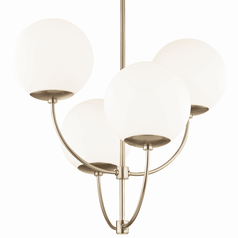 Mitzi Carrie 4-Light Chandelier in Aged Brass