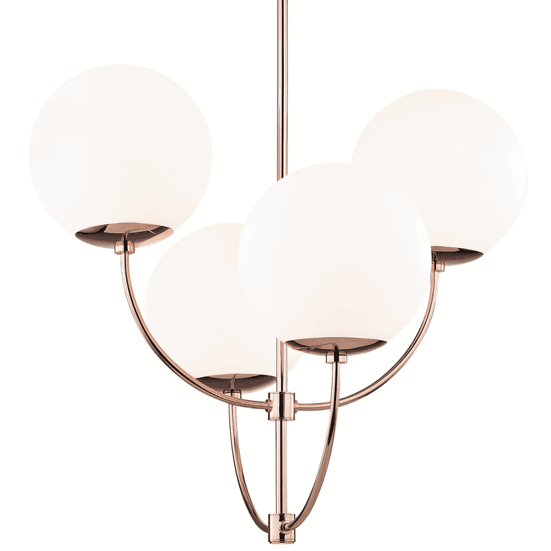 Mitzi Carrie 4-Light Chandelier in Polished Copper