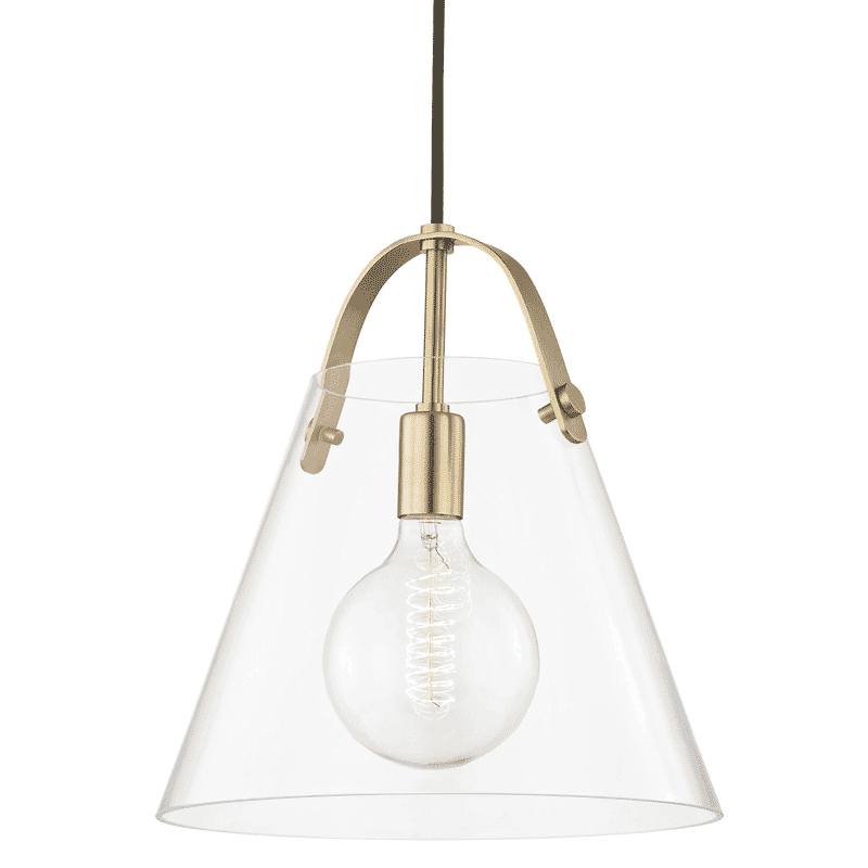 Mitzi Karin 14" Pendant Light in Aged Brass