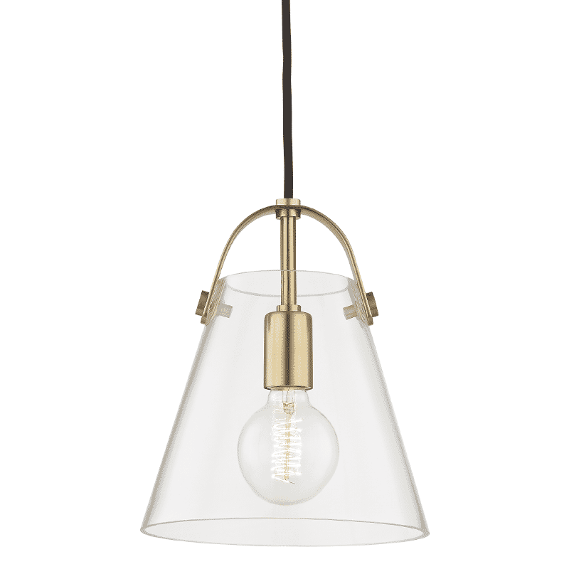 Mitzi Karin 11" Mini Pendant in Aged Brass