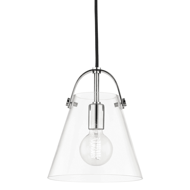 Mitzi Karin 11" Mini Pendant in Polished Nickel