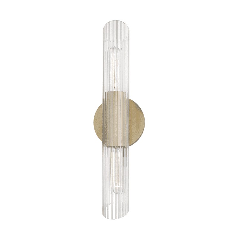 Mitzi Cecily 2-Light 17" Wall Sconce in Aged Brass