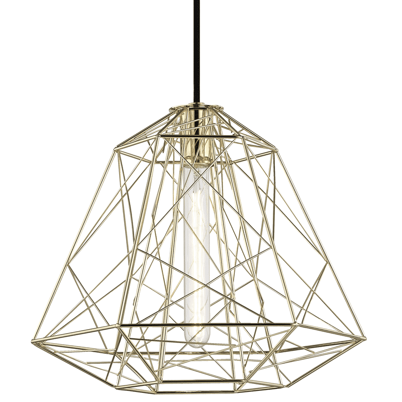 Mitzi Ani 13" Pendant Light in Polished Bronze