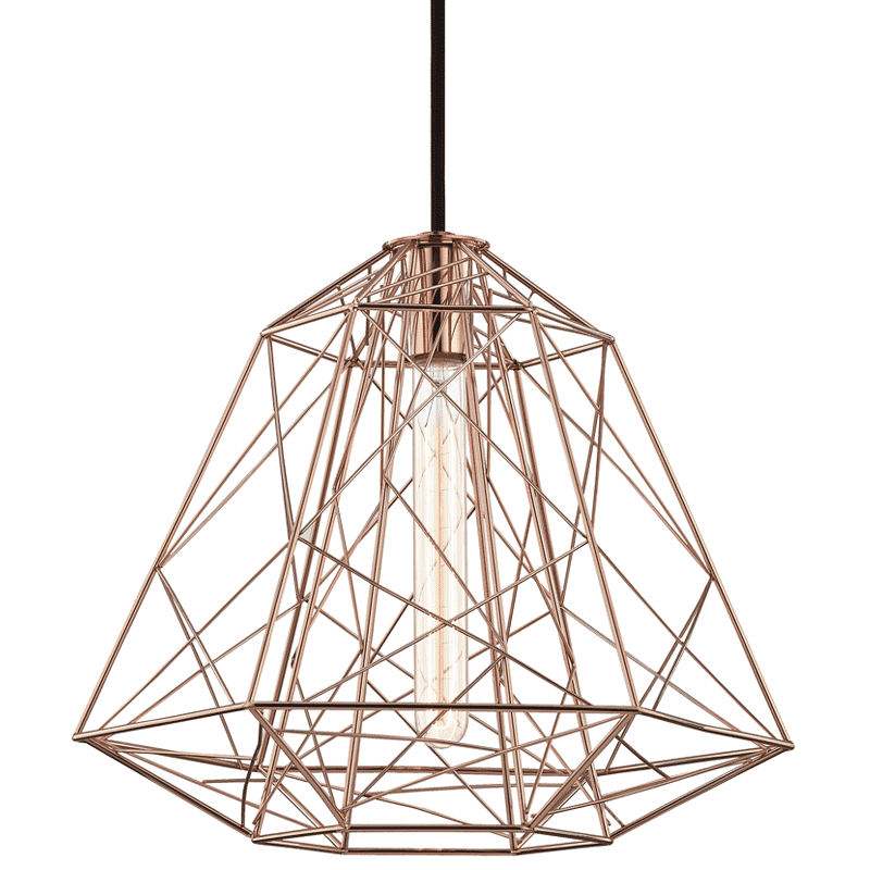 Mitzi Ani 13" Pendant Light in Polished Copper