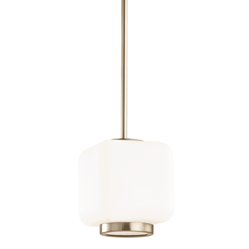 Mitzi Jenny 8" Mini Pendant in Aged Brass