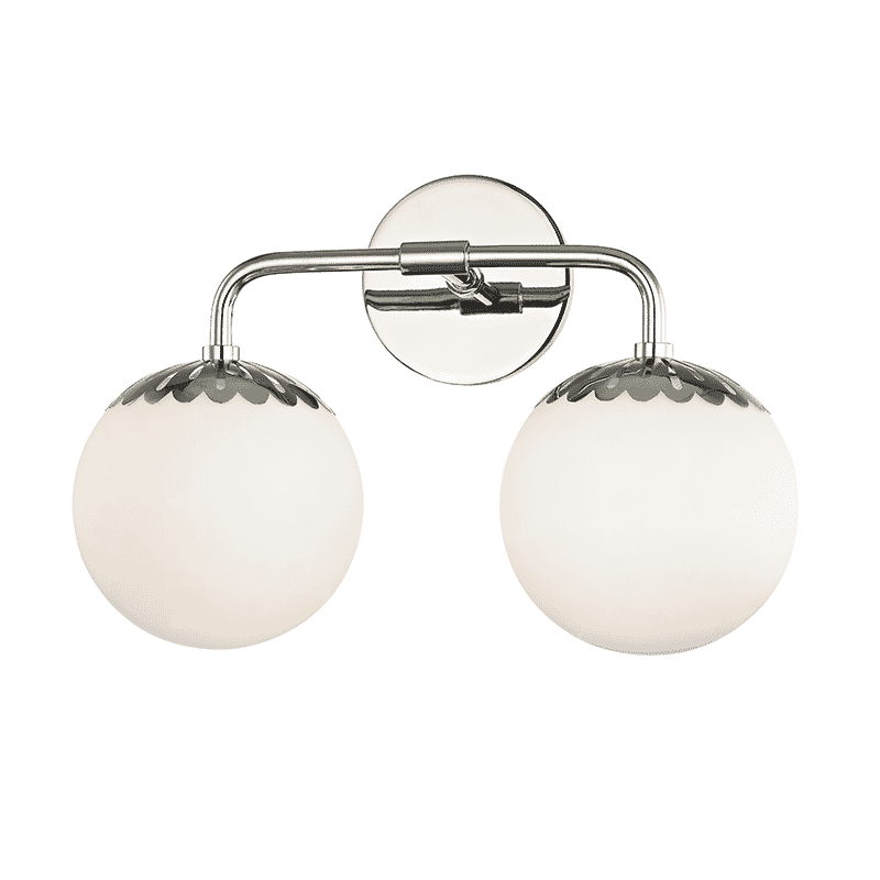 Mitzi Paige 2-Light 15" Bathroom Vanity Light in Polished Nickel