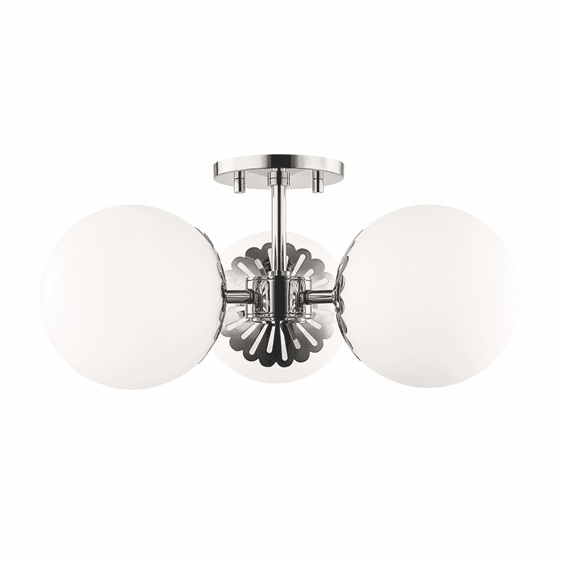 Mitzi Paige 3-Light Ceiling Light in Polished Nickel