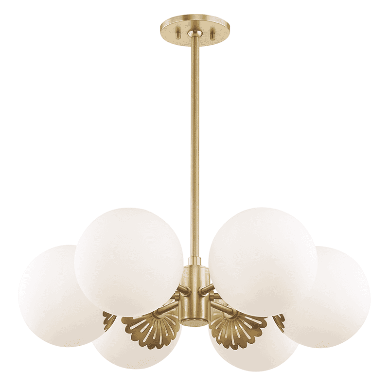 Mitzi Paige 6-Light Chandelier in Aged Brass