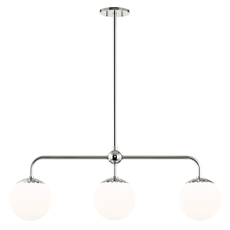 Mitzi Paige 3-Light 37" Kitchen Island Light in Polished Nickel