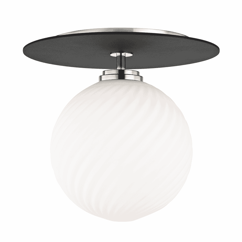 Mitzi Ellis 10" Ceiling Light in Polished Nickel and Black