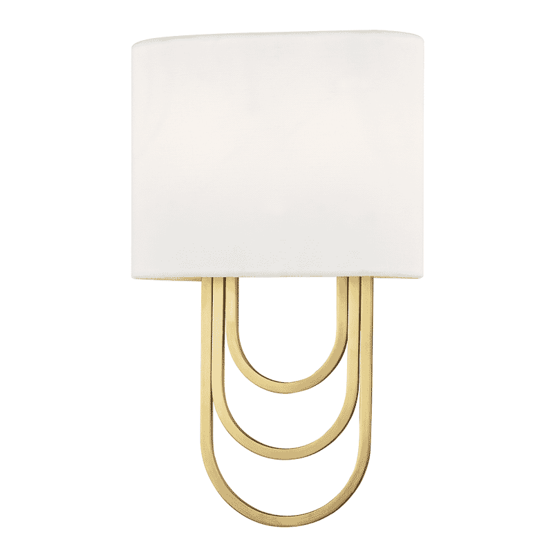 Mitzi Farah 2-Light 14" Wall Sconce in Aged Brass