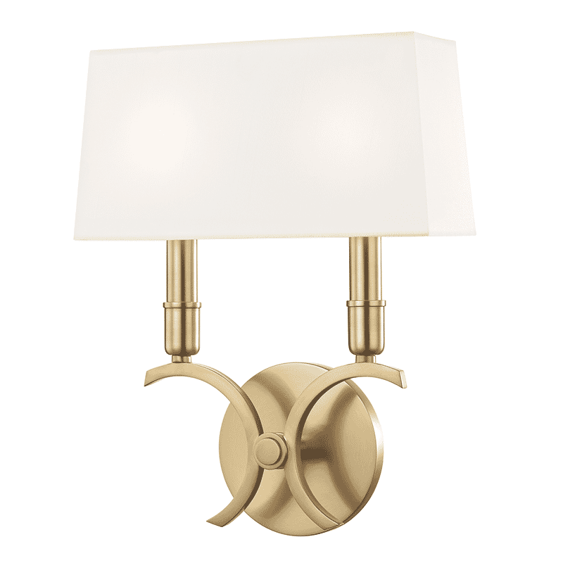 Mitzi Gwen 2-Light 14" Wall Sconce in Aged Brass