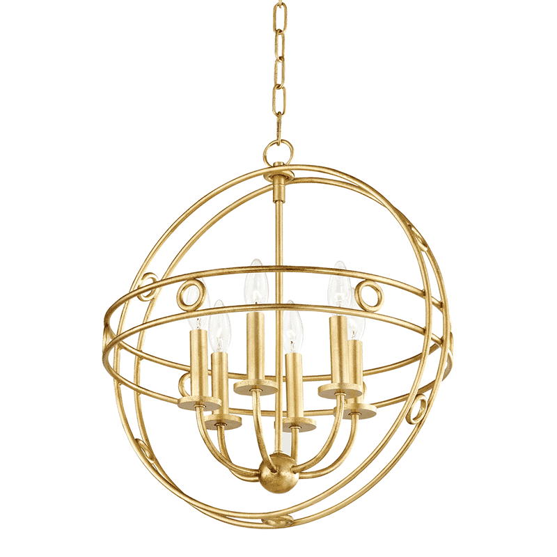 Mitzi Jade 6-Light 20" Mini Pendant in Gold Leaf