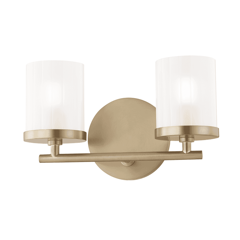 Mitzi Ryan 2-Light 11" Bathroom Vanity Light in Aged Brass