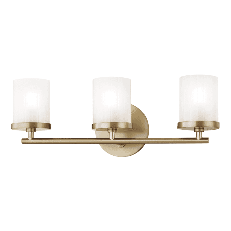 Mitzi Ryan 3-Light 18" Bathroom Vanity Light in Aged Brass