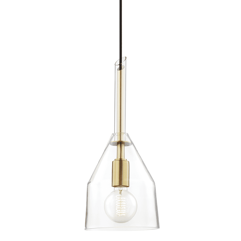 Mitzi Sloan 17" Mini Pendant in Aged Brass