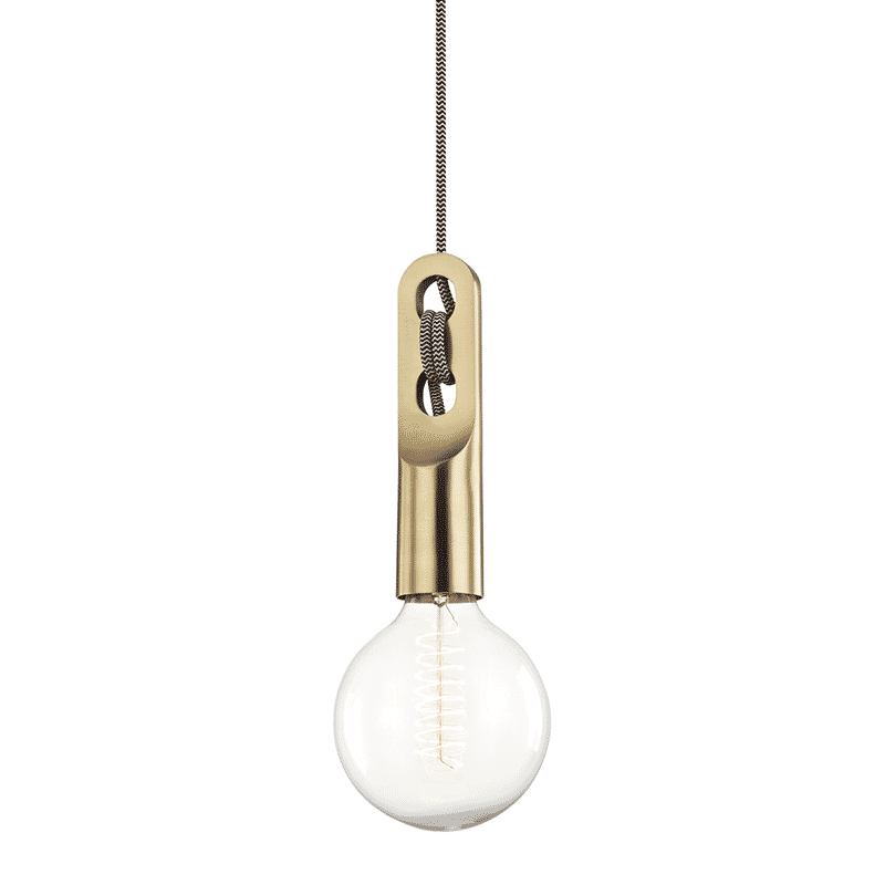 Mitzi Angela 9" Pendant Light in Aged Brass