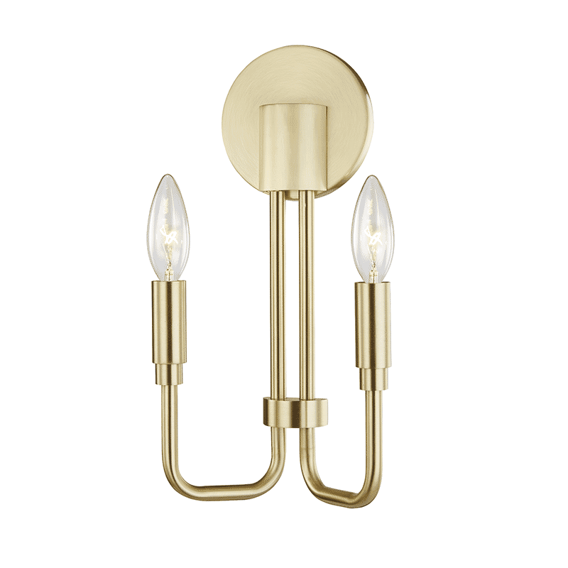 Mitzi Brigitte 2-Light 13" Wall Sconce in Aged Brass