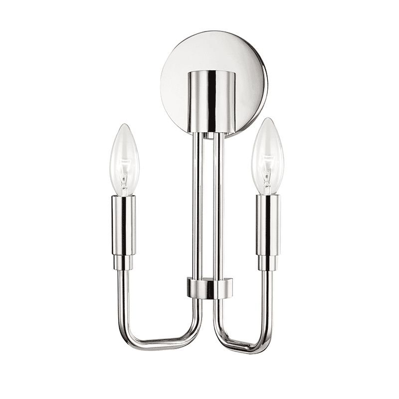 Mitzi Brigitte 2-Light 13" Wall Sconce in Polished Nickel