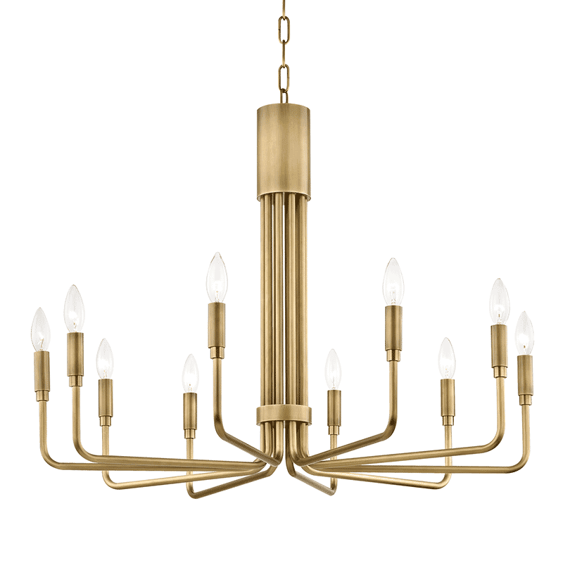 Mitzi Brigitte 10-Light 24" Pendant Light in Aged Brass