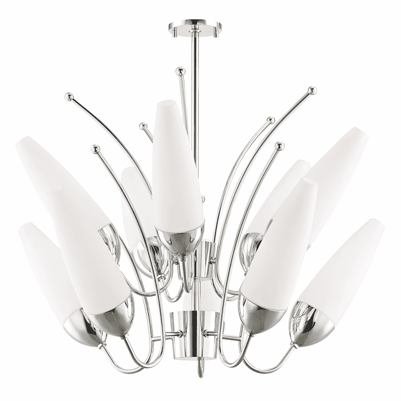 Mitzi Amee 10-Light Chandelier in Polished Nickel