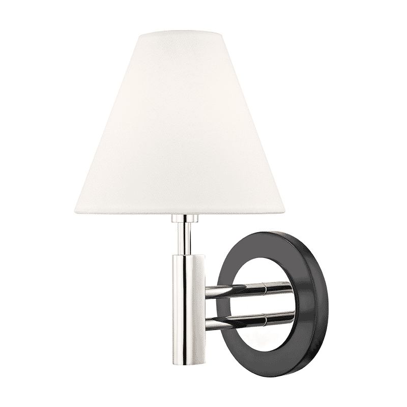 Mitzi Robbie 12" Wall Sconce in Polished Nickel and Black