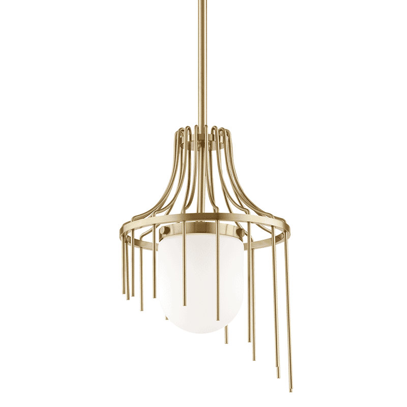 Mitzi Kylie 18" Mini Pendant in Aged Brass