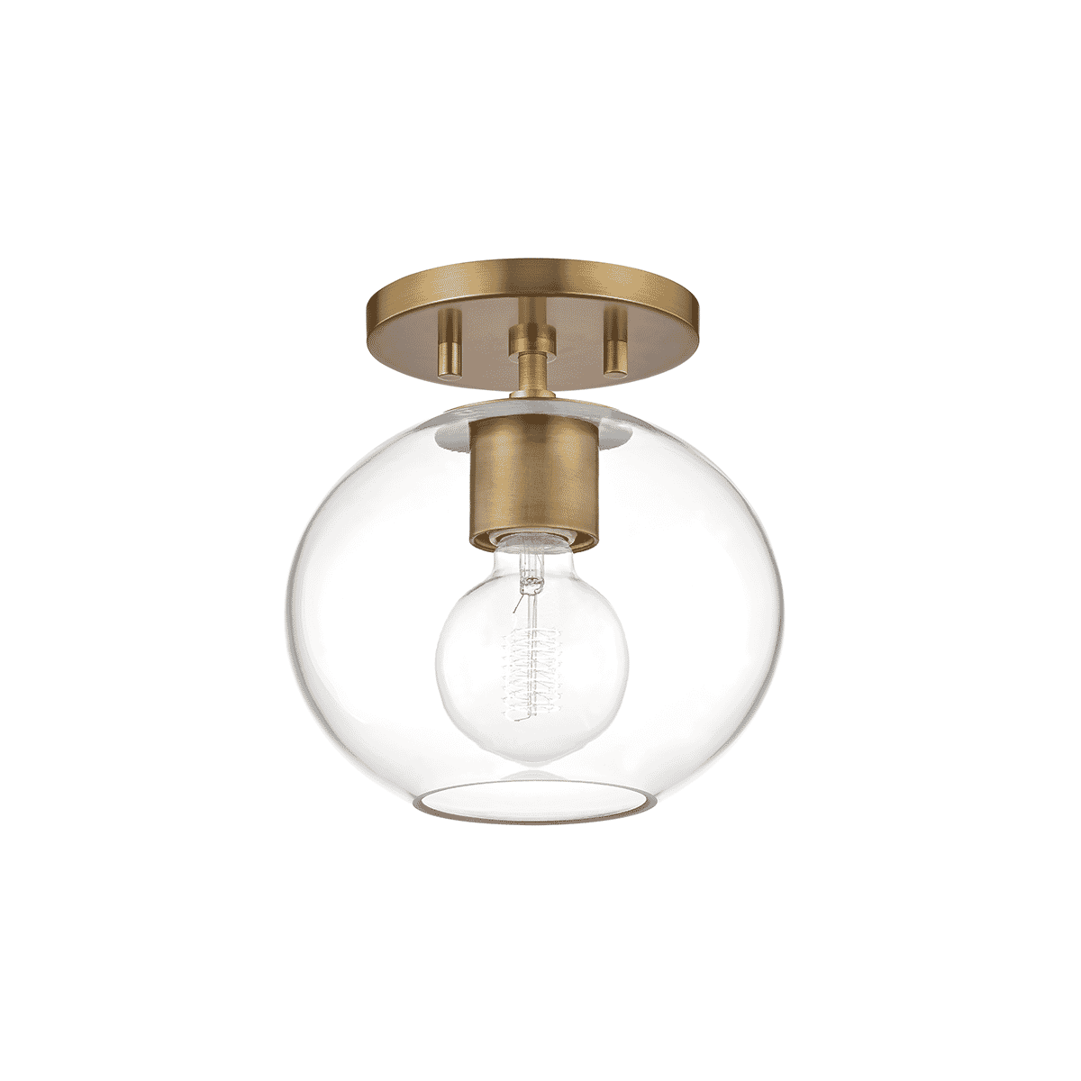 Mitzi Margot Ceiling Light in Aged Brass