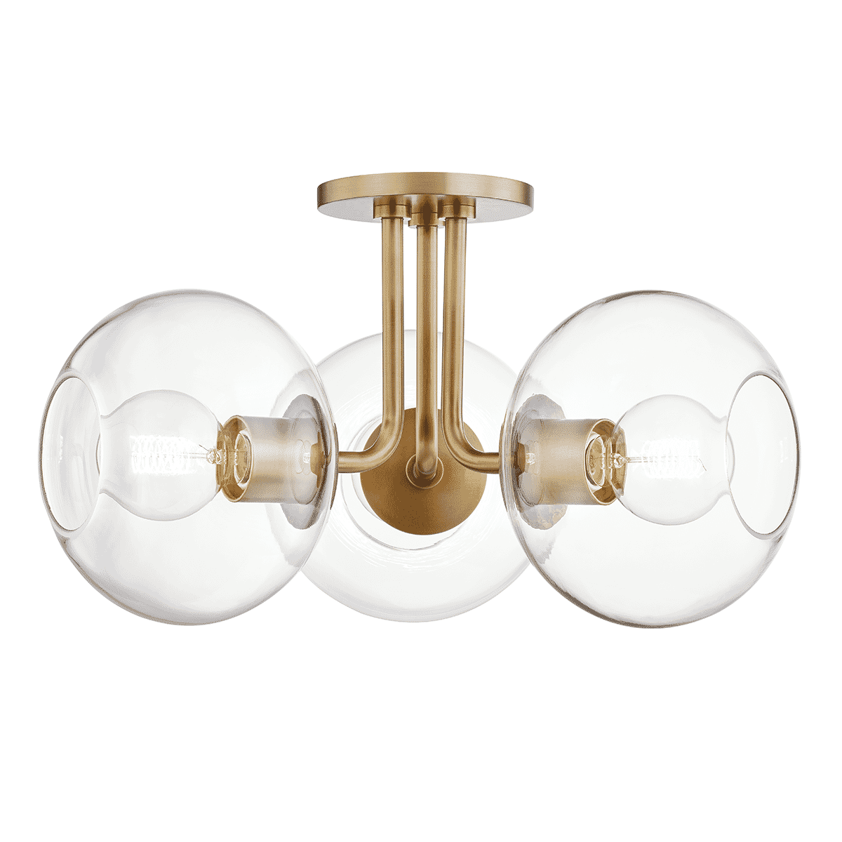 Mitzi Margot Ceiling Light in Aged Brass