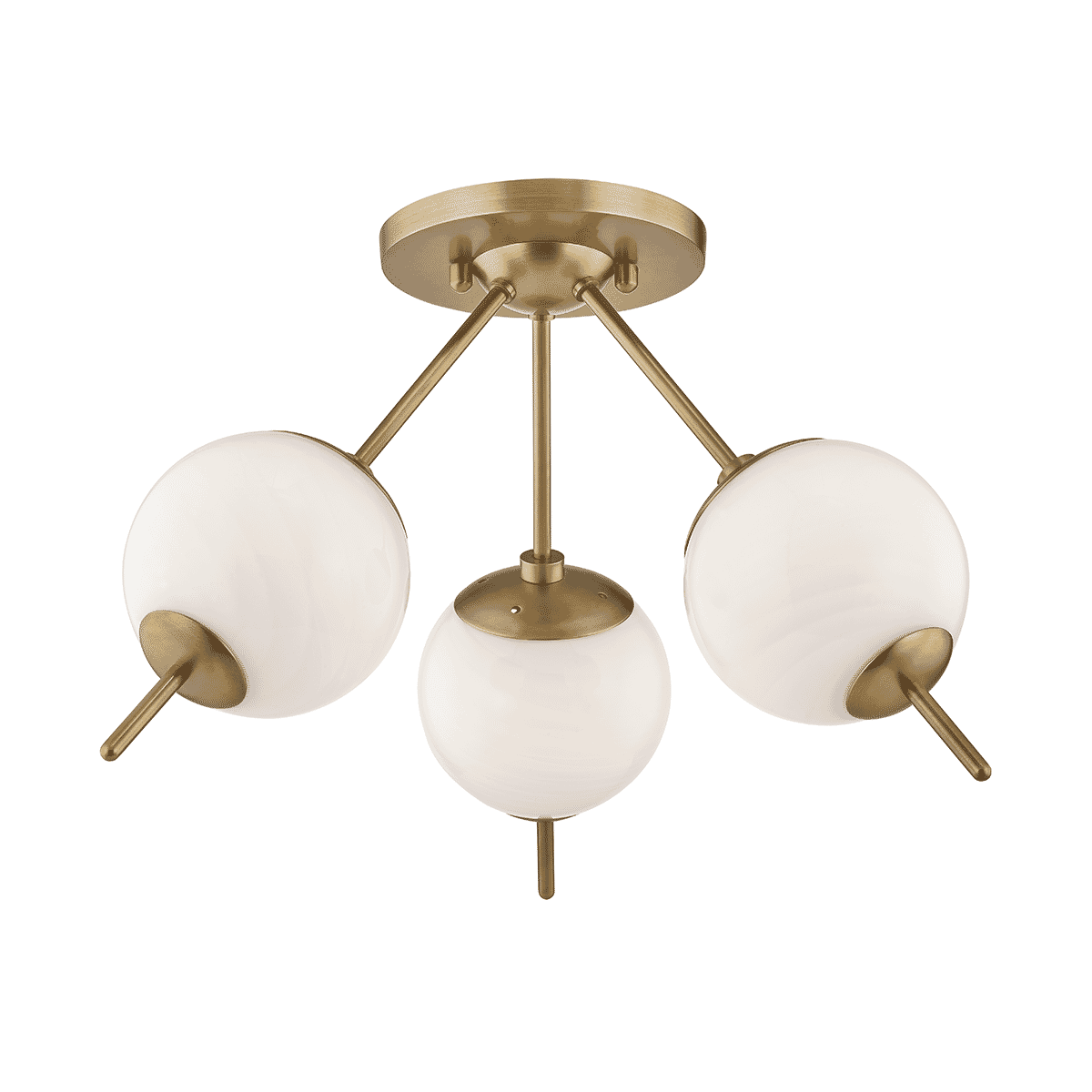 Mitzi Remi Ceiling Light in Aged Brass